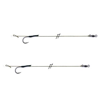 Aligner Hair Rig fertige Vorfächer handgebunden Gr. 2 mit 25 lbs