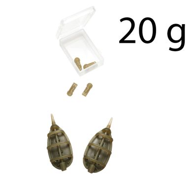 2 Method Feeder Körbe mit Schnurverbinder 20 g