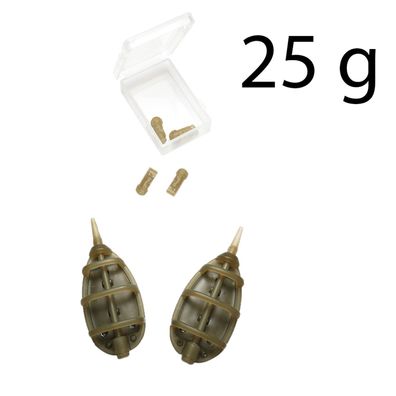 2 Method Feeder Körbe mit Schnurverbinder 25 g