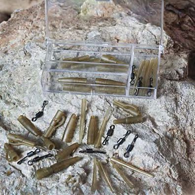 Lead Clip Sortiment Karpfen Angel Set mit Wirbeln - 40 Teile