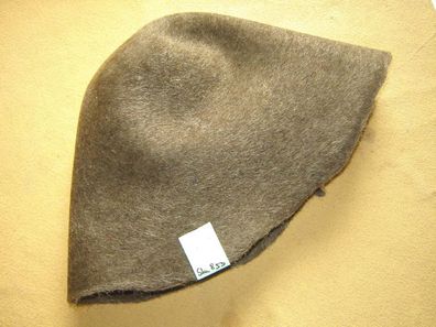 Hutstumpen Filz Hutmacher Stumpen hellbraun mit Haaren beige Stu 853