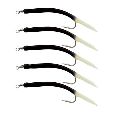 Gummimakks Beifänger Dorsch fluo schwarz 10/0