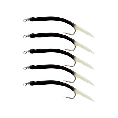 Gummimakks Beifänger Dorsch fluo schwarz 6/0