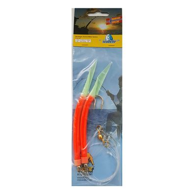Gummi Makk Beifänger System Dorsch fluo rot 8/0