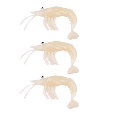 3 Gummi Krebse Shrimps Garnelen Imitate glow