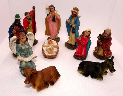 Krippenfiguren 10-teilig aus Steinharz einzelnd verpackt Neuware