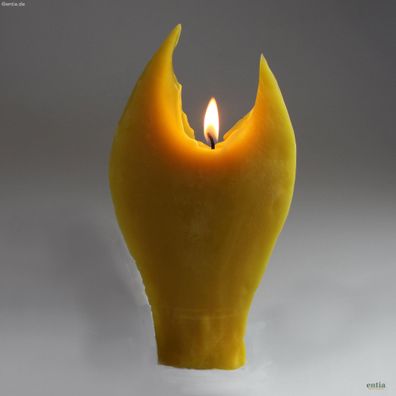 Engelkerze aus reinem Bienenwachs, Naturgelb