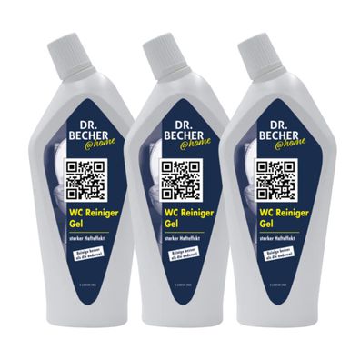 DR. BECHER @home WC Reiniger Gel | Flasche 3x750 ml