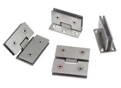 Glastürbeschlag Edelstahl Scharnier Türbeschlag Glas Halter Dusche Bad Zubehör