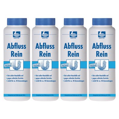 Dr. Becher Abfluss Rein 4x 1 kg Rohrreiniger Granulat löst Verstopfungen