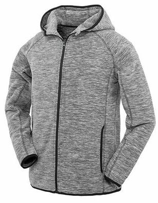 SPIRO Mens Microfleece Hoodi Grey / Black