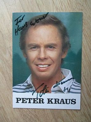 Musikstar Peter Kraus - handsigniertes Autogramm 80er Jahre!!!