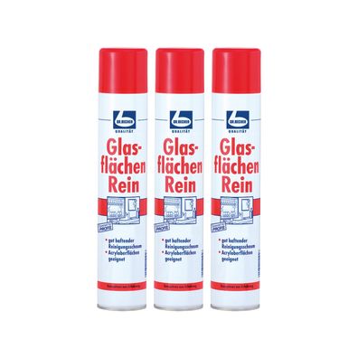 Dr. Becher Glasflächen Rein 3x 500 ml Glasreiniger streifenfrei Fenster Spiegel