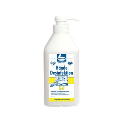 Dr. Becher Hände Desinfektion Orange Gel 0,5 Liter - mit idealer Pumpe