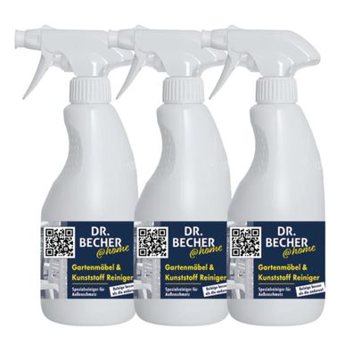 Dr. Becher @home Gartenmöbel & Kunststoff Reiniger - 3x 500 ml
