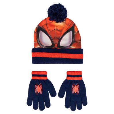 Spiderman 2er Set Kinder Winter Accessoire set mit Handschuh