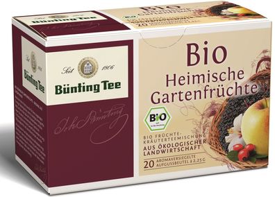 Bünting Tee Heimische Gartenfrüchte 20 x 2,25g Teebeutel, Bio