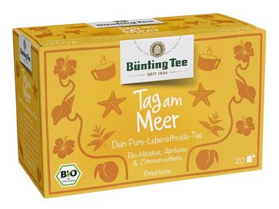 Bünting Tee Tag am Meer Früchtetee 20 x 2,5g Teebeutel, Bio
