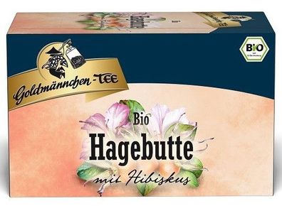 Goldmännchen Tee Hagebutte mit Hibiskus 20 x 1,5g Teebeutel, Bio
