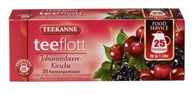 Teekanne teeflott Johannisbeere Kirsche 25 Kannenportionen