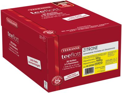 Teekanne teeflott Zitrone 30 Filterketten à 5 Kammern