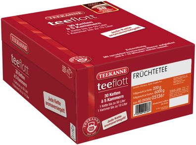 Teekanne teeflott Früchtetee 30 Filterketten à 5 Kammern