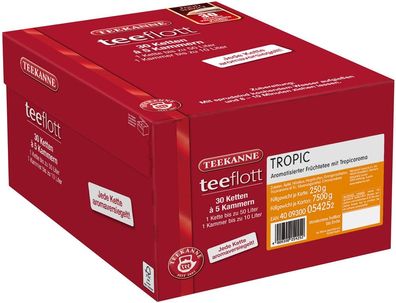 Teekanne teeflott Früchtetee Tropic 30 Filterketten à 5 Kammern