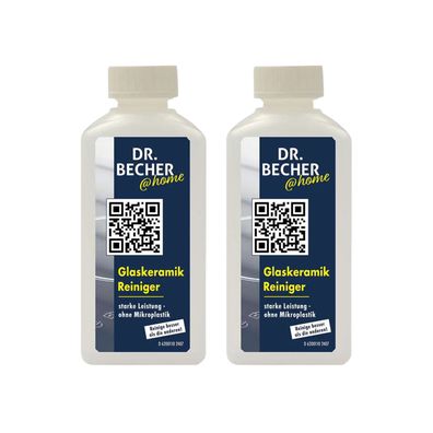 Dr. Becher @home Kochfeld Reiniger 2x 250 ml Glaskeramik Pflege