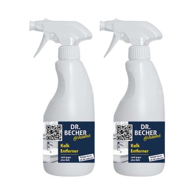 Dr. Becher @home Kalk Entferner 2x 500 ml Entkalker Bad Küche Dusche stark