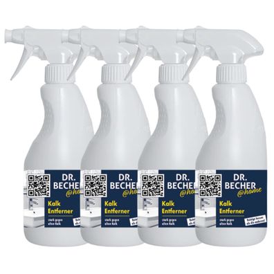 Dr. Becher @home Kalk Entferner 4x 500 ml Entkalker Bad Küche Dusche stark
