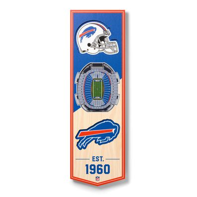 NFL Buffalo Bills Stadion Stadium 3D Wandbild Wood Banner Holzschild Holz