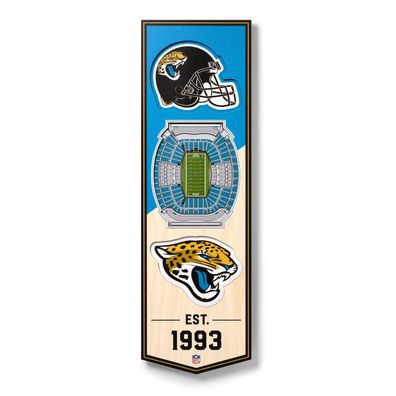 NFL Jacksonville Jaguars Stadion Stadium 3D Wandbild Wood Banner Holzschild Holz