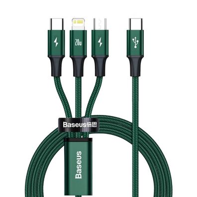Baseus Rapid Series 3in1 USB-C – USB-C/ Lightning / /icro-USB-Kabel 20 W PD 1,5 m