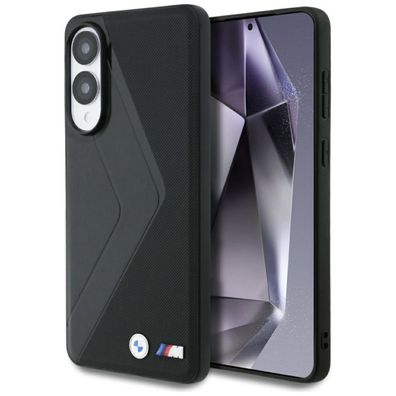 BMW Leather Stripes Schutzhülle kompatibel mit Samsung Galaxy S25 Edge – Echtleder