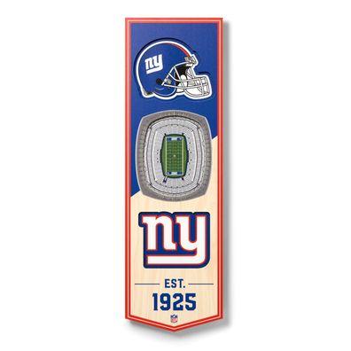 NFL New York Giants Stadion Stadium 3D Wandbild Wood Banner Holzschild Holz