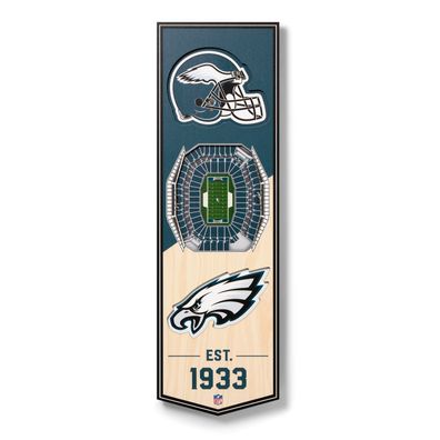 NFL Philadelphia Eagles Stadion Stadium 3D Wandbild Wood Banner Holzschild Holz