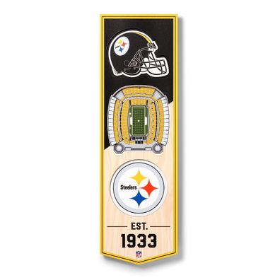 NFL Pittsburgh Steelers Stadion Stadium 3D Wandbild Wood Banner Holzschild Holz