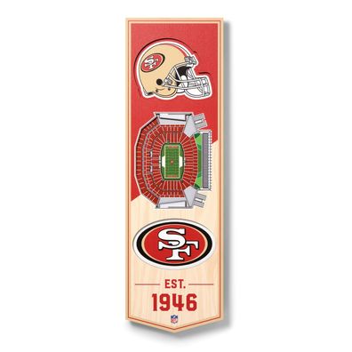NFL San Francisco 49ers Stadion Stadium 3D Wandbild Wood Banner Holzschild Holz