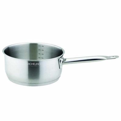 Michelino Stielkasserolle 16cm ohne Deckel Induktion 18/10 Edelstahl Kasserolle
