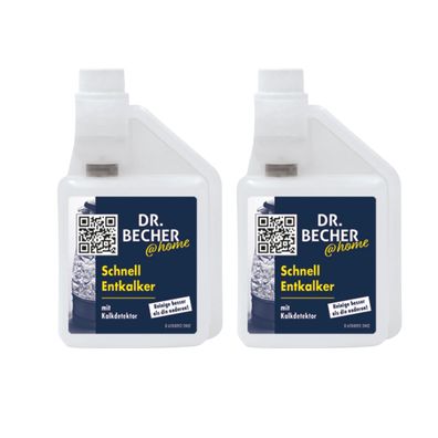 Dr. Becher @home Schnell Entkalker 2x 500 ml Geräteentkalker Kaffeemaschine