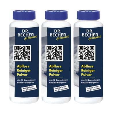 Dr. Becher @home Abfluss Reiniger Pulver 3x 750 g Rohrreiniger Pulver