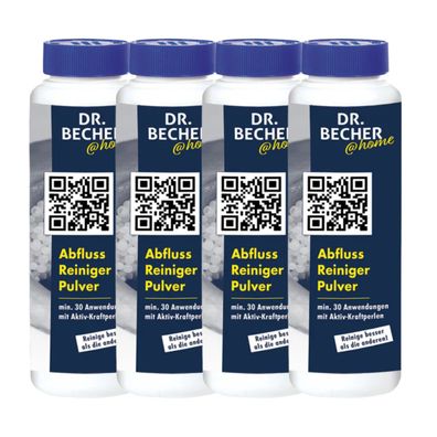 Dr. Becher @home Abfluss Reiniger Pulver 4x 750 g Rohrreiniger Pulver