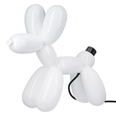 Gilde Tischleuchte, Ballonhund, "Scotty", Kunstharz, weiß, VE 1, L. 16 cm, B. 41