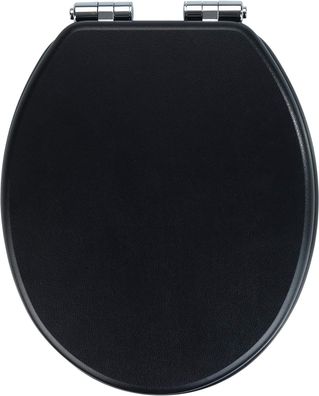 Wenko WC-Sitz Cuero – schwarz MDF