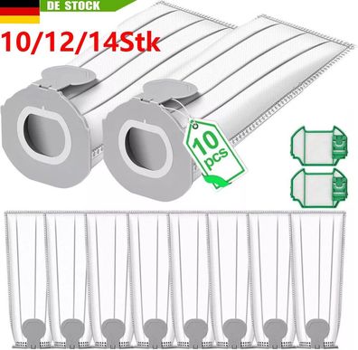 12 + 2 Pack VK7 Staubsaugerbeutel für Vorwerk Kobold VK7 FP7 Premium Filterbeutel