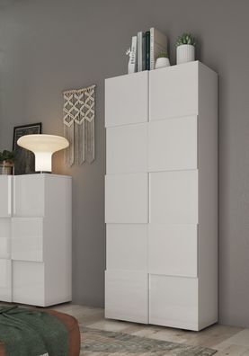 LC-Möbel Garderobenschrank Dama 2-türig Weiß