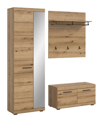 Garderobenkombination in Evoke Oak Nachbildung