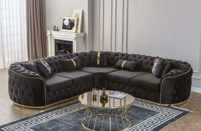 Eymense Ecksofa Elite Chesterfield Gold