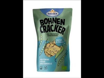 SOMMER 6x Bio Bohnen Cracker Sea-Salt & Vinegar glutenfrei vegan 100g