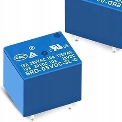 Rosfix Relais SRD-5VDC-SL-C – 5V Spule 10A 240VAC | 1x NO/NC Kontakt